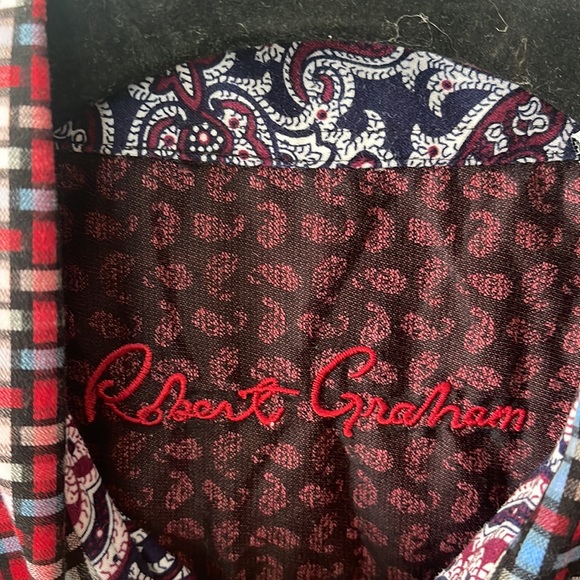 Robert Graham Men’s Small Shirt Button Down Collar Flip Cuffs Prints 100% Cotton - Picture 2 of 9